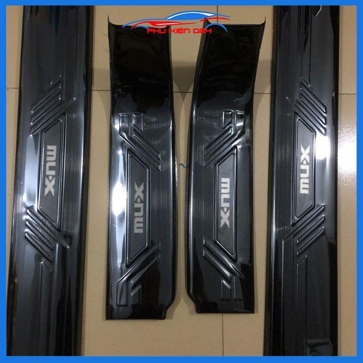 Bộ nẹp bước chân trong MUX, MU-X vân Titan chống trầy làm đẹp ô tô