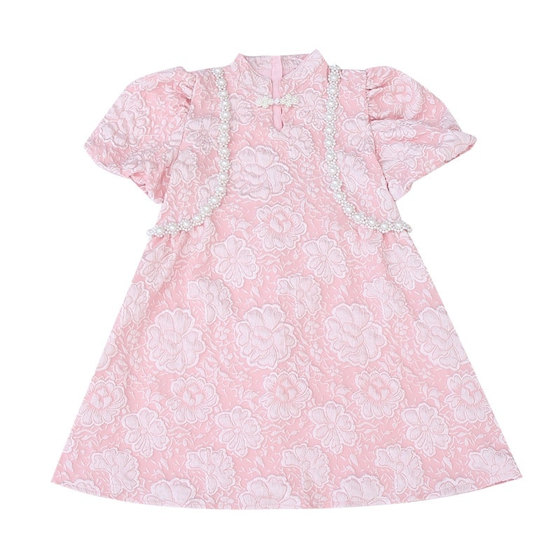 Đầm công chúa sườn xám cổ trang cho bé gái diện lê tết năm mới đẹp size 100-170 hàng Quảng Châu