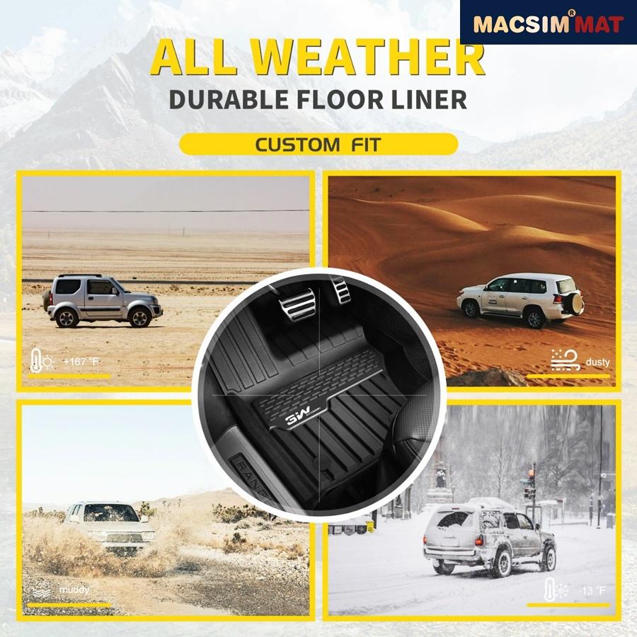 Thảm lót sàn xe ô tô LANDROVER VELAR 2016 - đến nay Nhãn hiệu Macsim 3W chất liệu nhựa TPE đúc khuôn cao cấp - màu đen