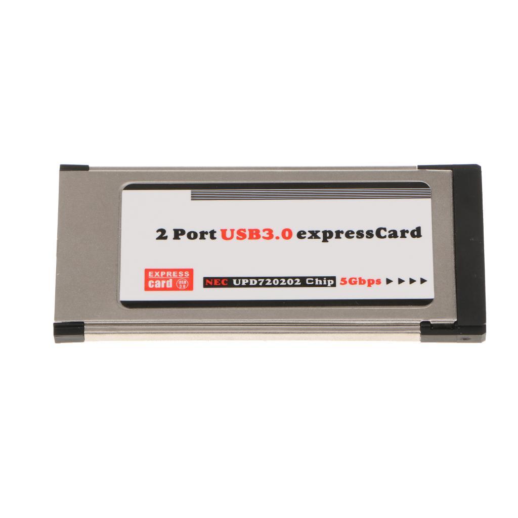 Laptop 2Port USB3.0 Express Card NEC Chipest 34mm Hidden Adapter