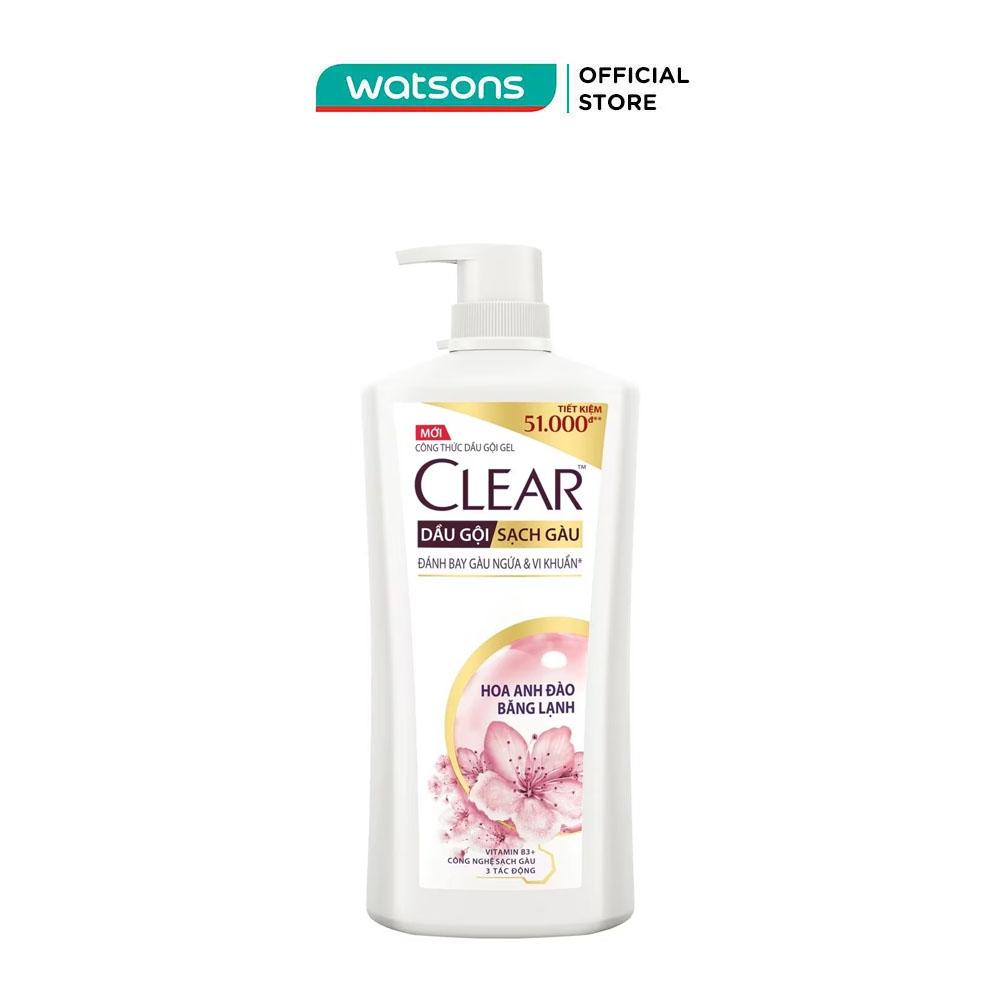 Dầu Gội Sạch Gàu Clear Hoa Anh Đào Băng Lạnh 630g (612ml)