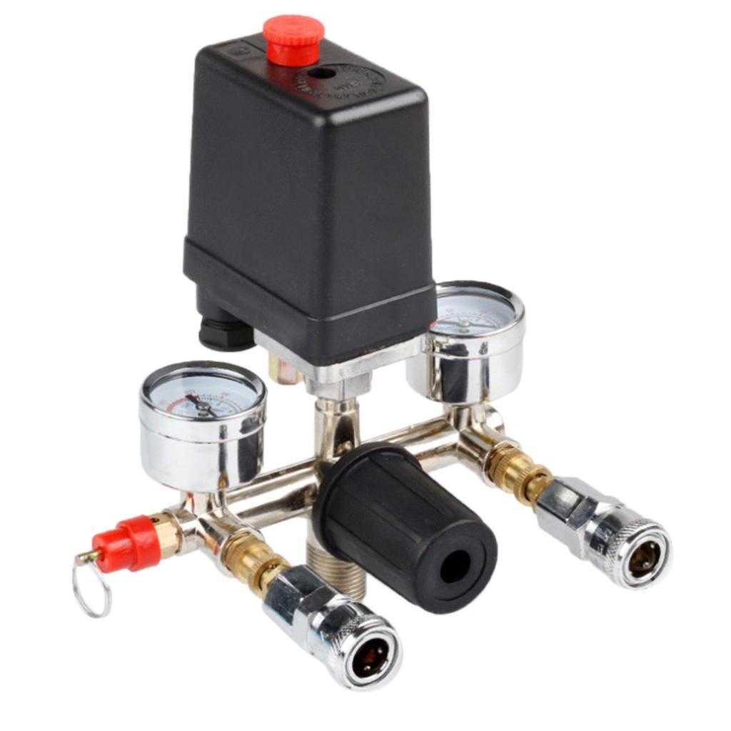 Không Khí Van Áp Suất Công Tắc Điều Khiển Đa Tạp Ổn Với Đồng Hồ Đo 0.5-0.8MPA   Phạm Vi Áp
