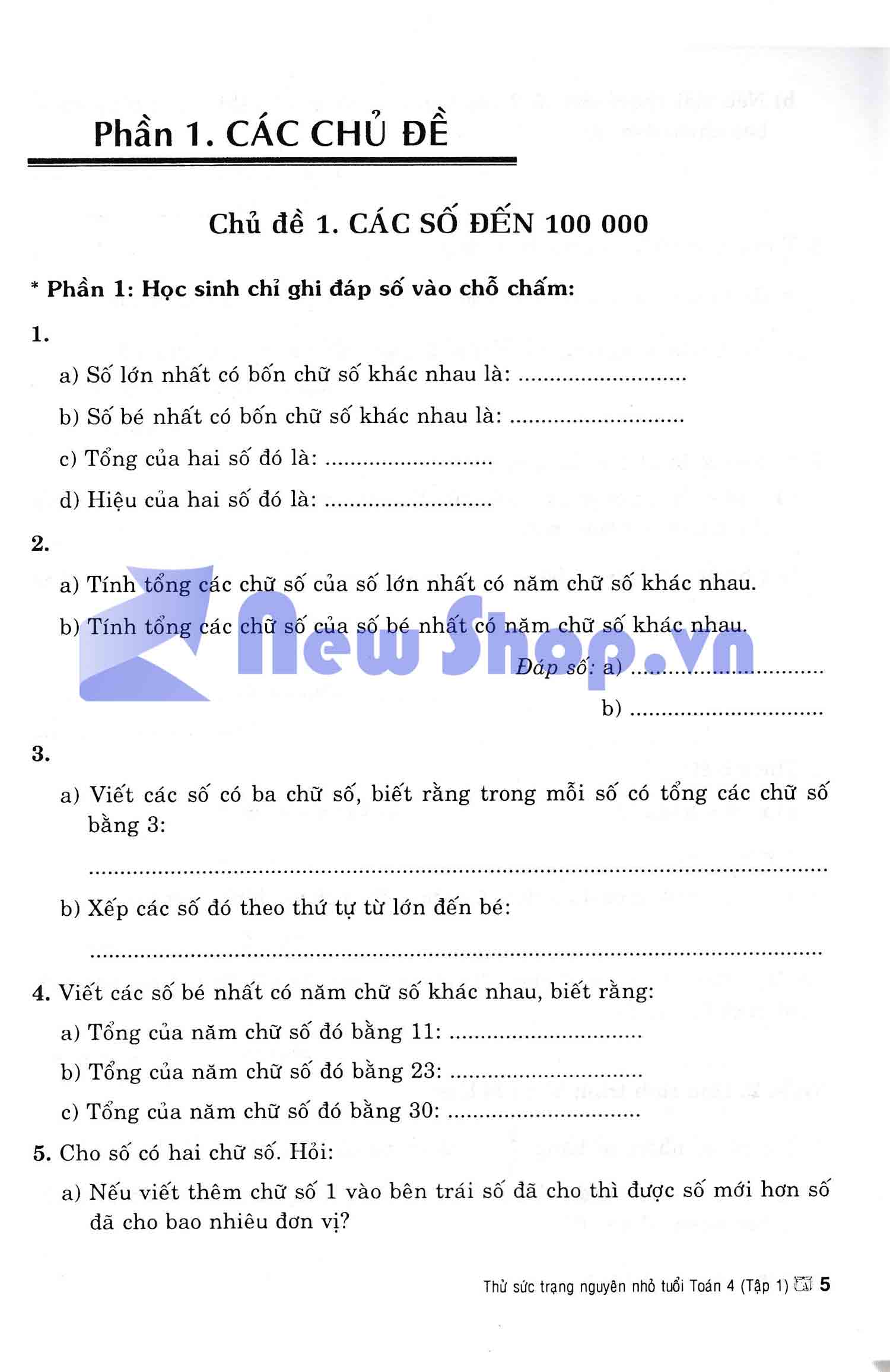 Thử Sức Trạng Nguyên Nhỏ Tuổi Môn Toán Lớp 4 - Tập 2 (Dùng Chung Cho Các Bộ SGK Hiện Hành) - HA