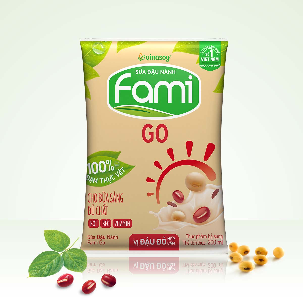 Thùng Sữa đậu nành FamiGo đậu đỏ nếp cẩm