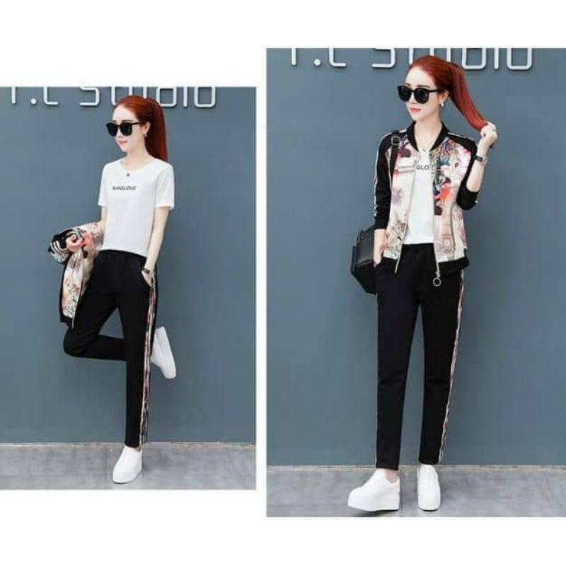 SÉT BỘ THỂ THAO PHỐI HỌA TIẾT TRÊN NỀN VẢI 3D
