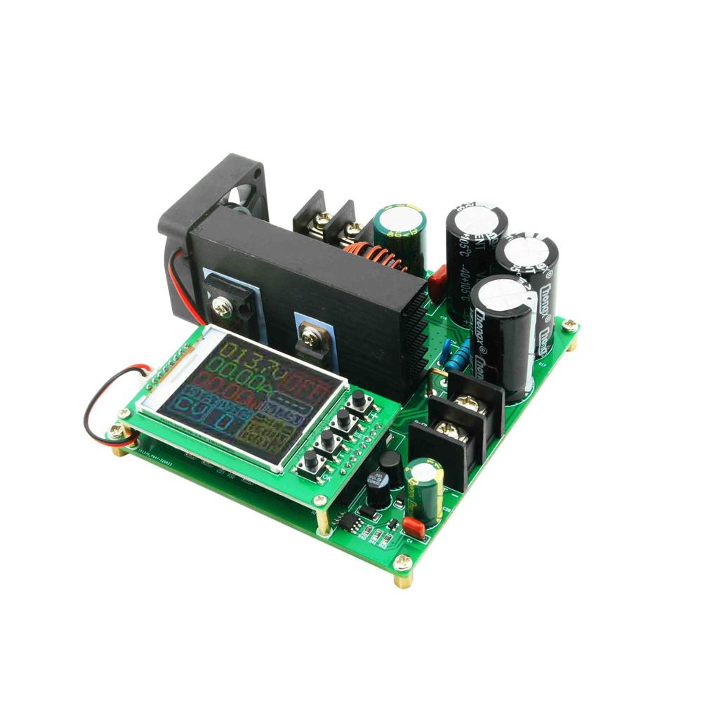 900W Boost Converter Constant Current Constant Voltage Module DC9-60V Input DC10-120V Output Max 15A Current High Precise Voltage Transformer Regulator with 1.77inch TFT Display