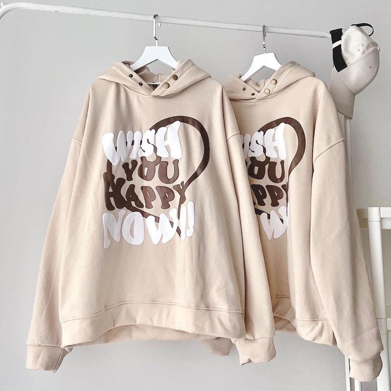 (sẵn) Áo Hoodie Wish You Form Rộng unisex (nam nữ mặc được