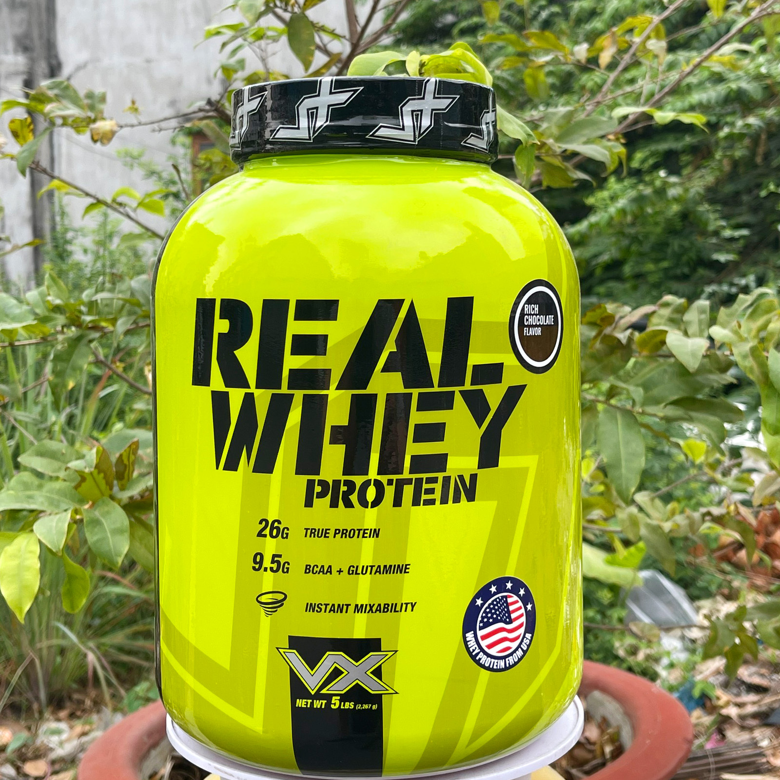 Combo Sữa tăng cơ Real Whey Protein hộp 5lbs hỗ trợ tăng cơ giảm mỡ cho người tập gym & Bình lắc 600ml  (Mẫu ngẫu nhiên)