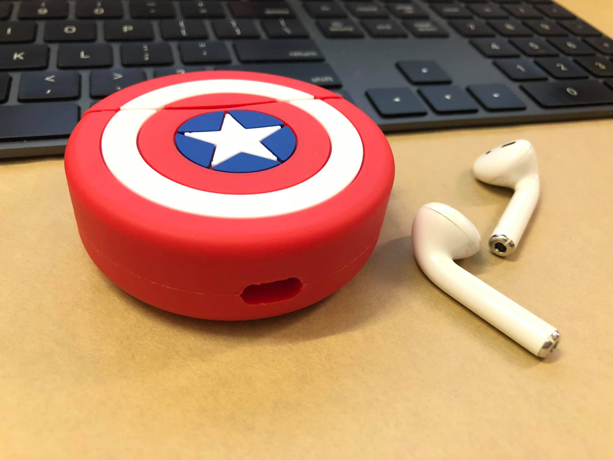 BAO CASE SILICON VỎ ỐP SILICON BẢO VỆ CHO TAI NGHE AIRPODS 1, AIRPODS 2 SIÊU ANH HÙNG AVENGERS