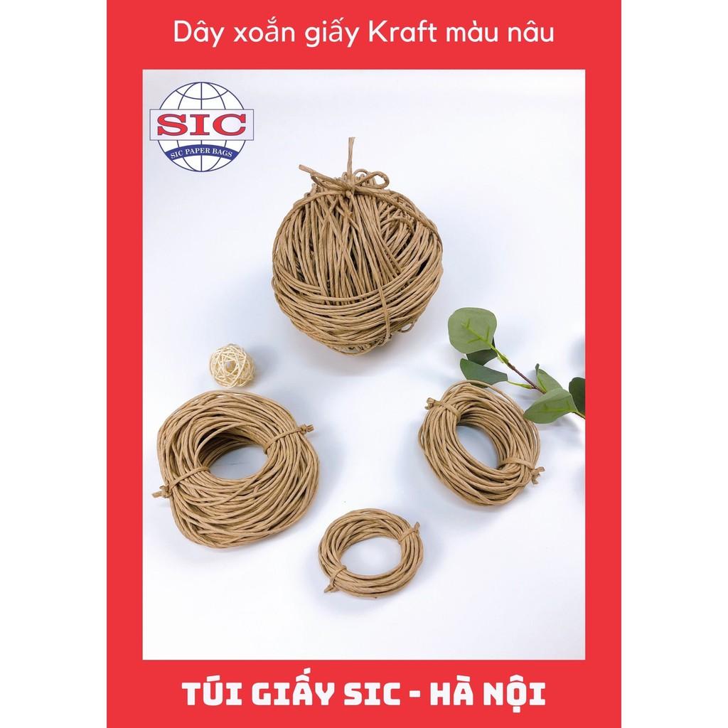 Dây giấy xoắn đường kính 3.5mm màu nâu Decor họa tiết văn phòng phẩm trang trí bưu thiếp thủ công mỹ nghệ