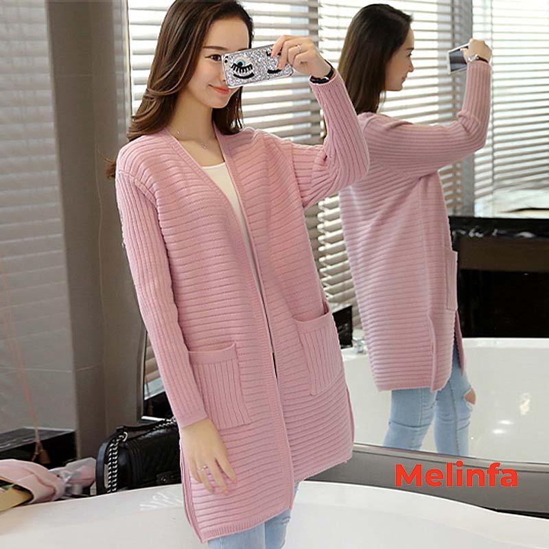 Áo len cardigan nữ, áo khoác len cardigan dáng dài sẻ tà kiểu dáng basic chất len mềm mịn co giãn thoải mái mã A0232