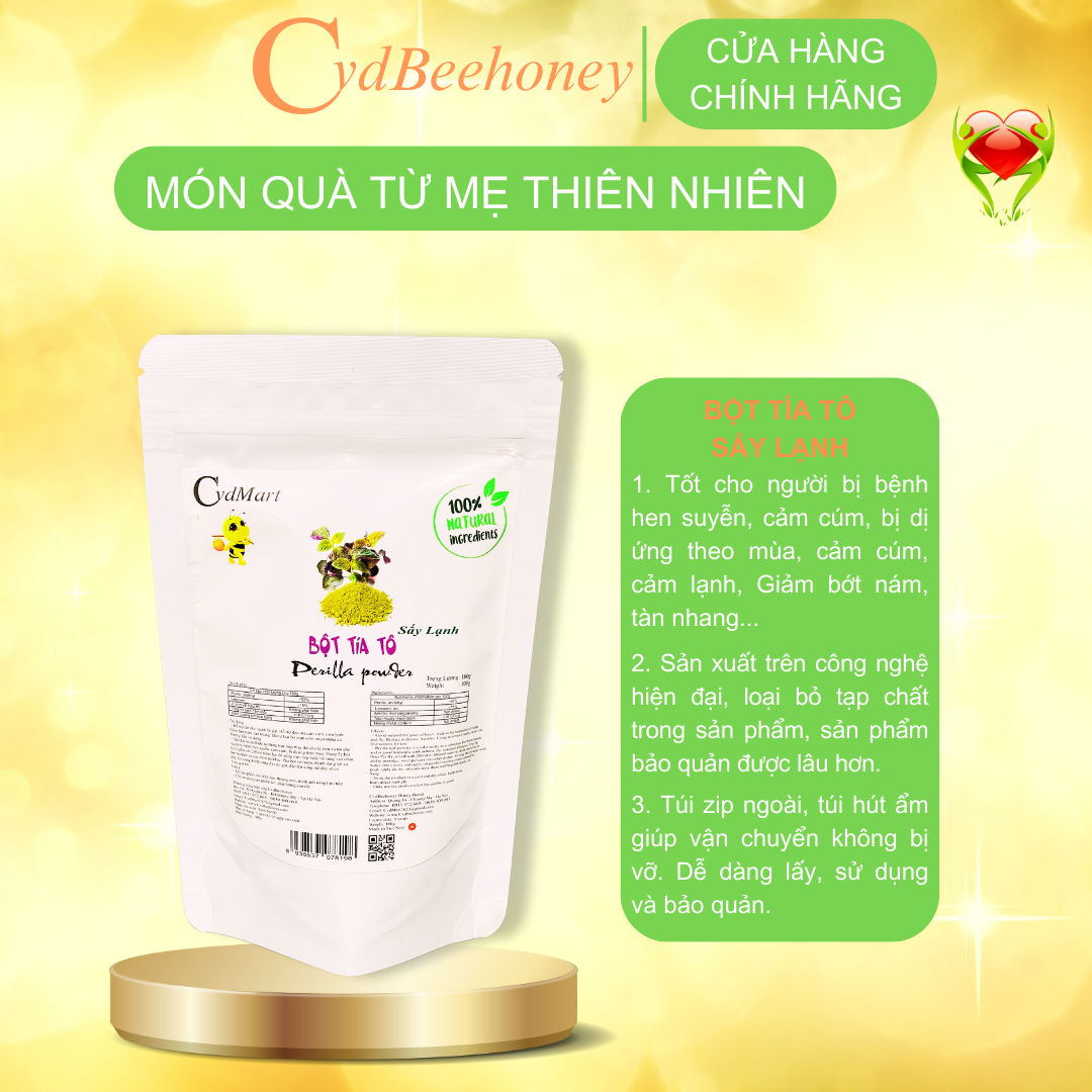 Bột Tía Tô Sấy Lạnh CvdMart 100g - Perilla Powder CvdMart