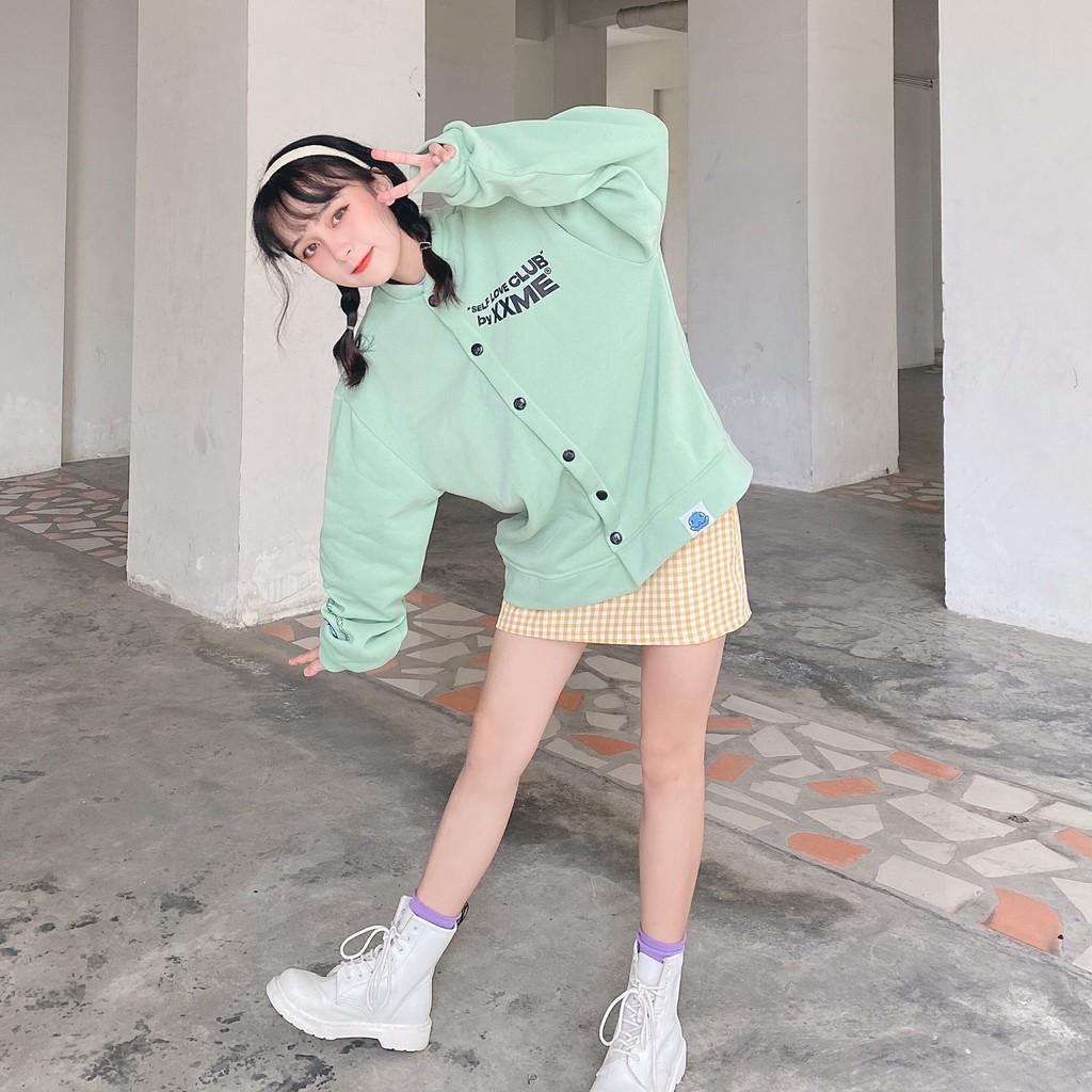 Áo khoác nỉ SLC Cardigan khủng long RAWR màu xanh XXME