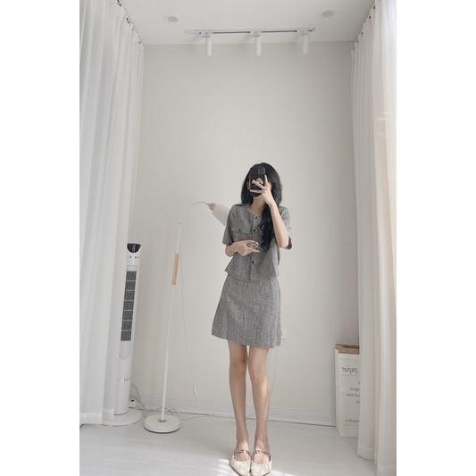 Set kẻ dạ siêu xinh