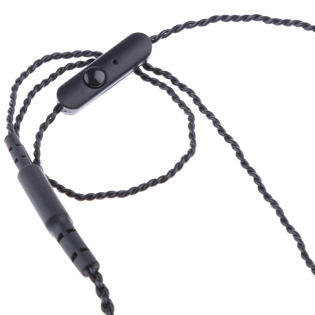 2-5pack 3.5mm Earphone Audio Cable & Mic Replacement Headphone Braided Wire DIY