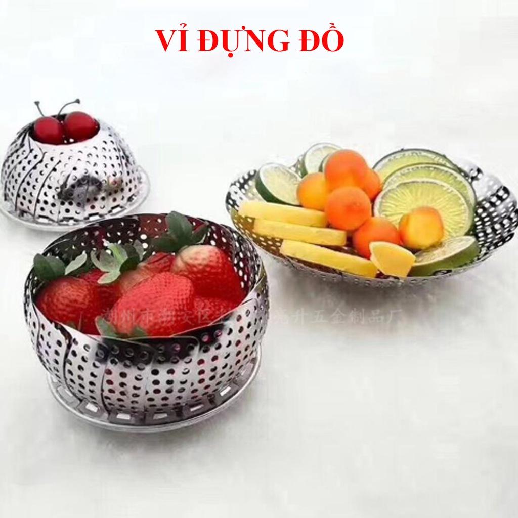 Vỉ hấp xôi, vỉ đồ xôi inox đa năng tiện lợi, có thể gập gọn