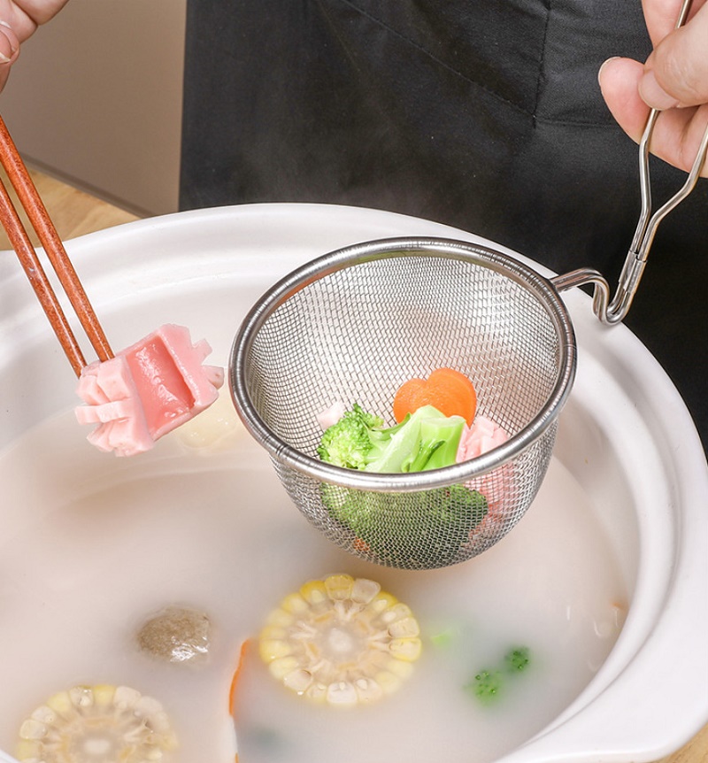 Vợt nhúng/ Rây lọc thực phẩm inox Echo Misokoshi - Hàng nội địa Nhật Bản |#Mẫu Mới| |#Dụng cụ nhà bếp đa năng