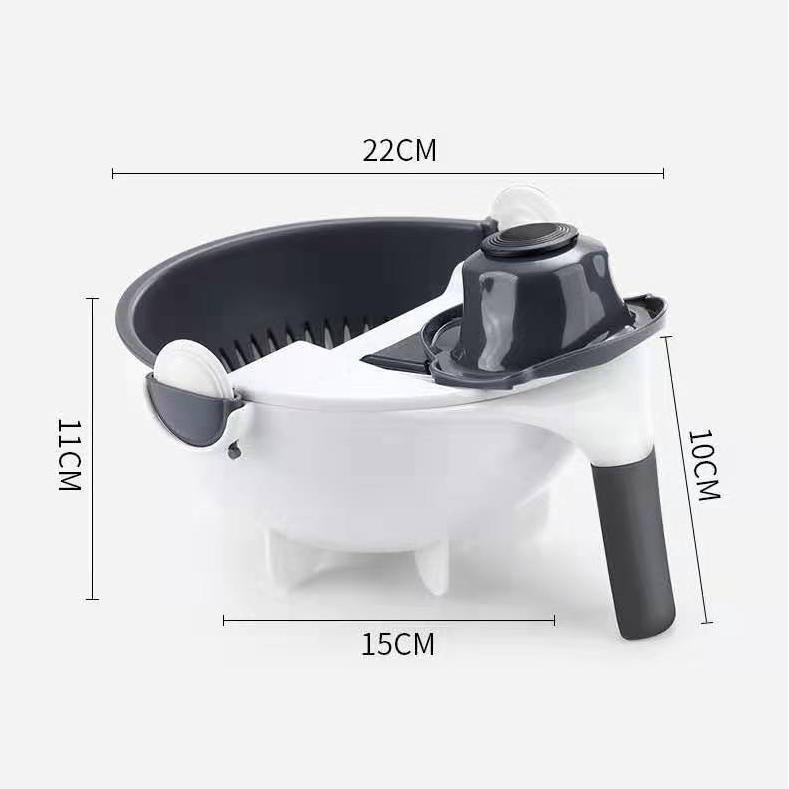 Bộ Dụng Cụ Nạo Rau Củ Quả Kèm Rổ 9 Trong 1 Đa Năng Tiện Dụng , bộ nạo rau củ, Dụng Cụ Bào Sợi, Dụng Cụ Bà