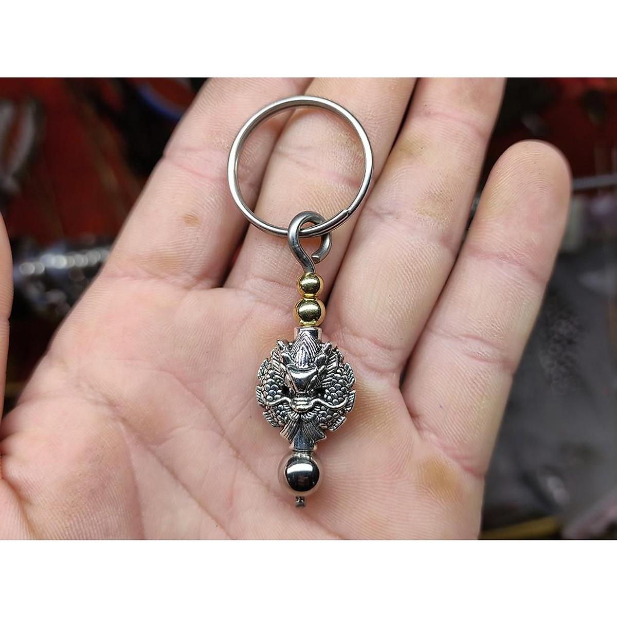 Móc Khóa Inox 304 gắn LỘC BÌNH phong thủy | Móc khóa xe máy ô tô đẹp chất liệu inox được uốn thủ công