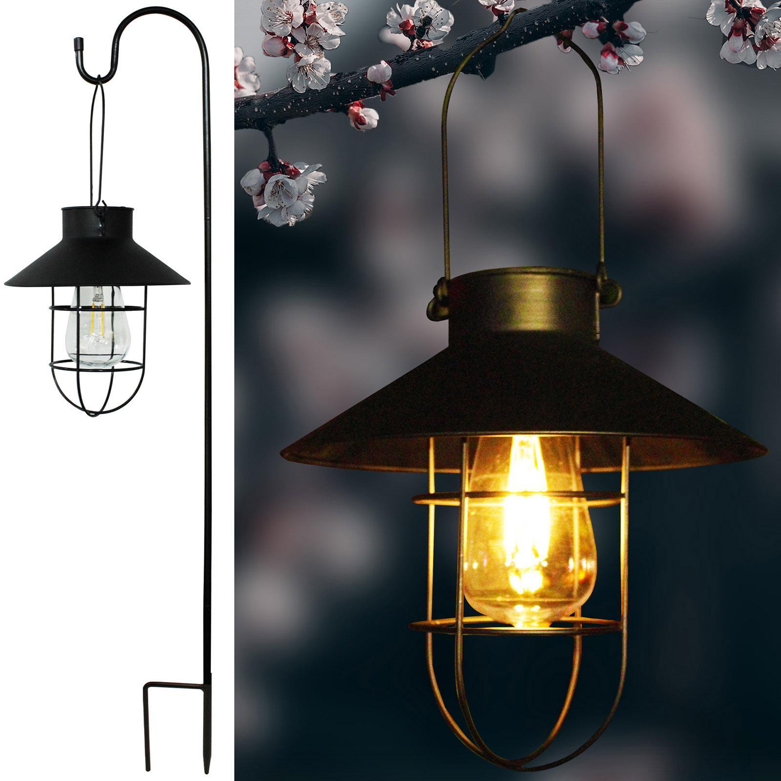 2x Solar Lantern Lamp Waterproof IP65 Lights Landscape for Patio