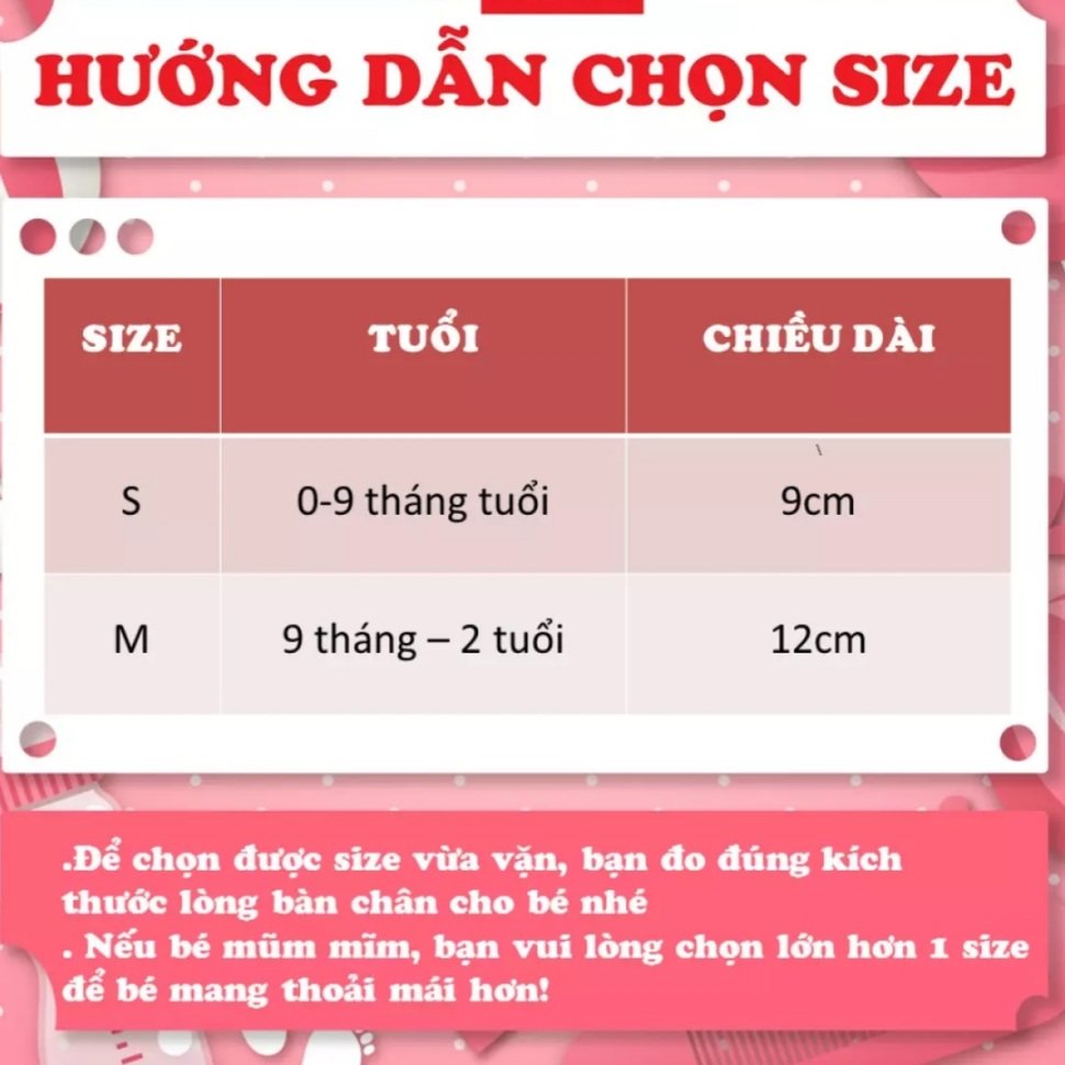 1 đôi tất lưới sơ sinh dễ thương cho bé