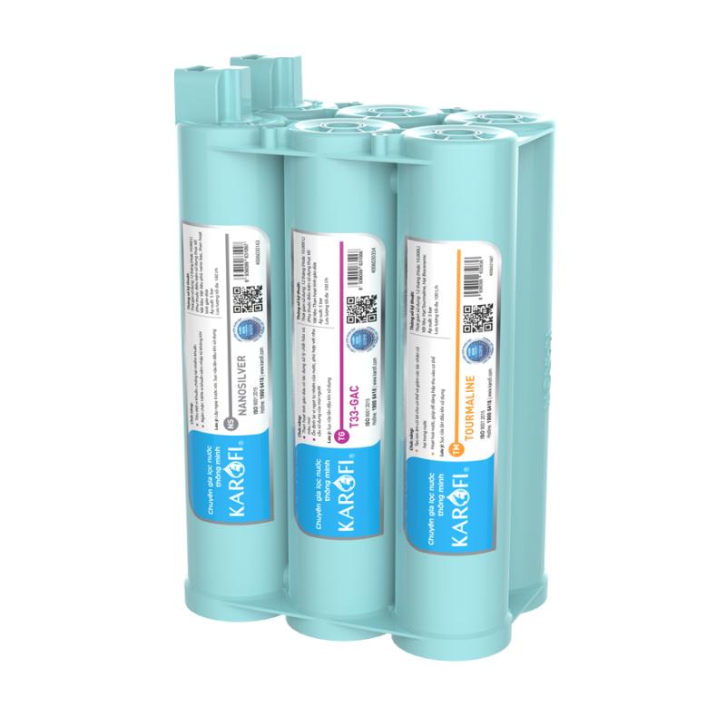 Cụm 6 lõi lọc chức năng Smax KAROFI hiệu suất cao HP 6.2 - Loại thay nhanh - Hàng Chính Hãng
