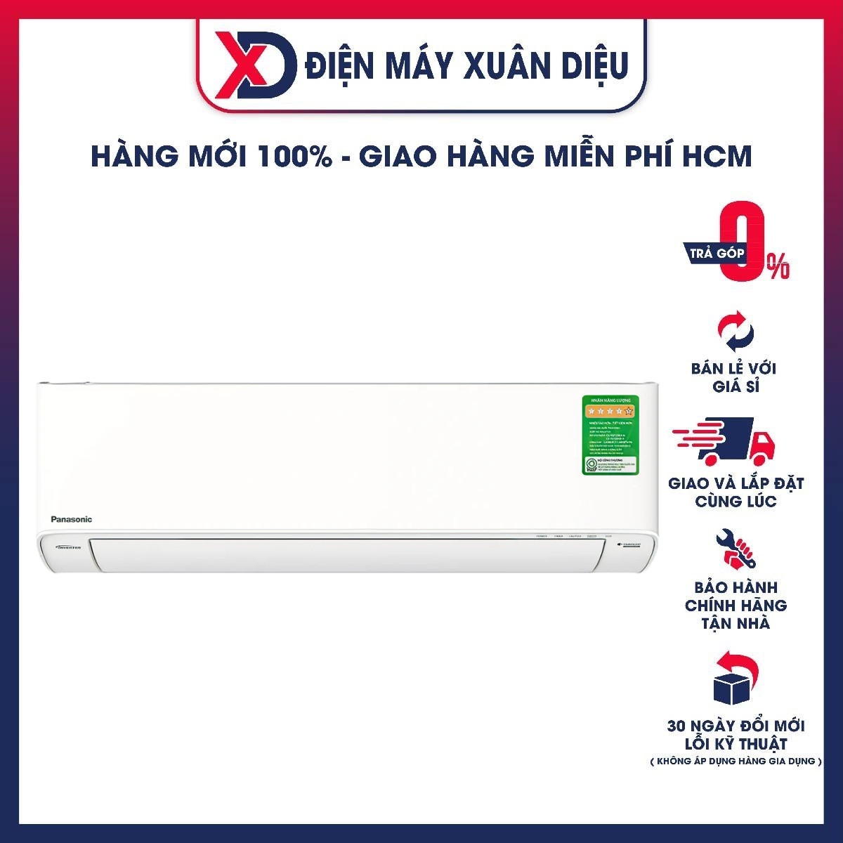 Máy lạnh Panasonic inverter cao cấp 2.0Hp CU/CS-U18ZKH-8 model 2023 - Hàng chính hãng( Chỉ giao HCM)