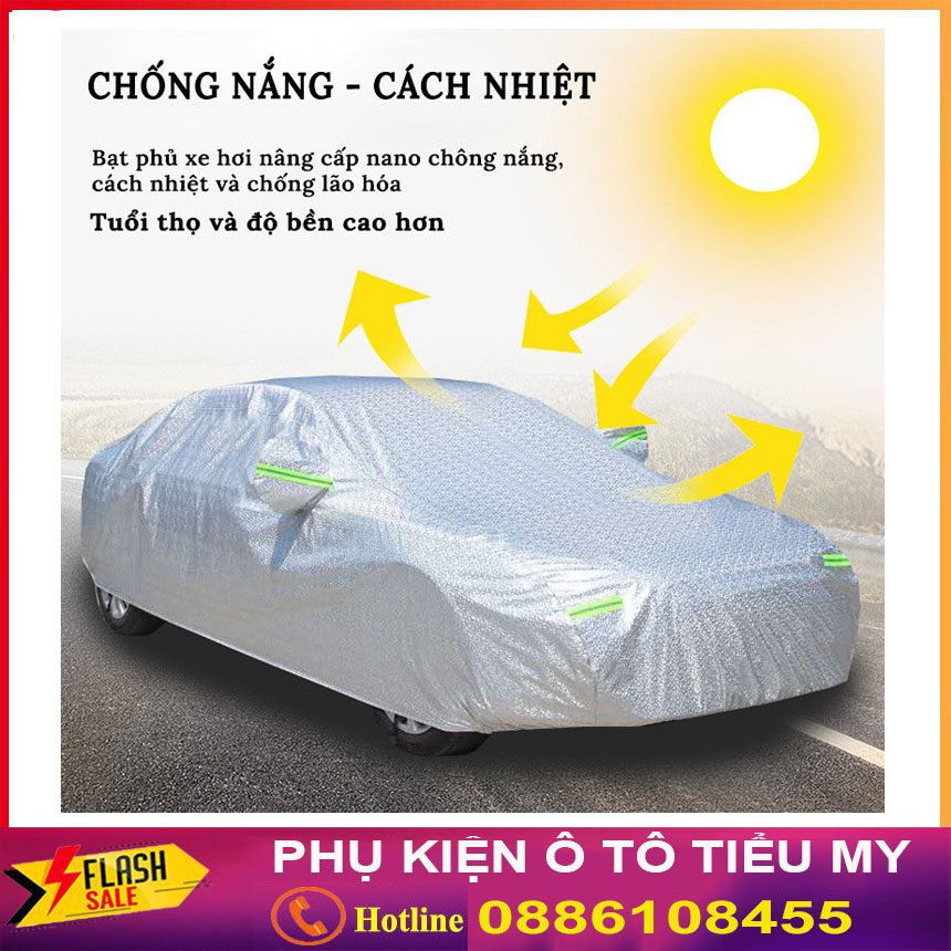 Bạt Phủ Xe Ô Tô Honda CRV, Brio, City, HRV, Accord, Civic, Jazz- Chất Liệu Bạt Tráng Nhôm 3 lớp