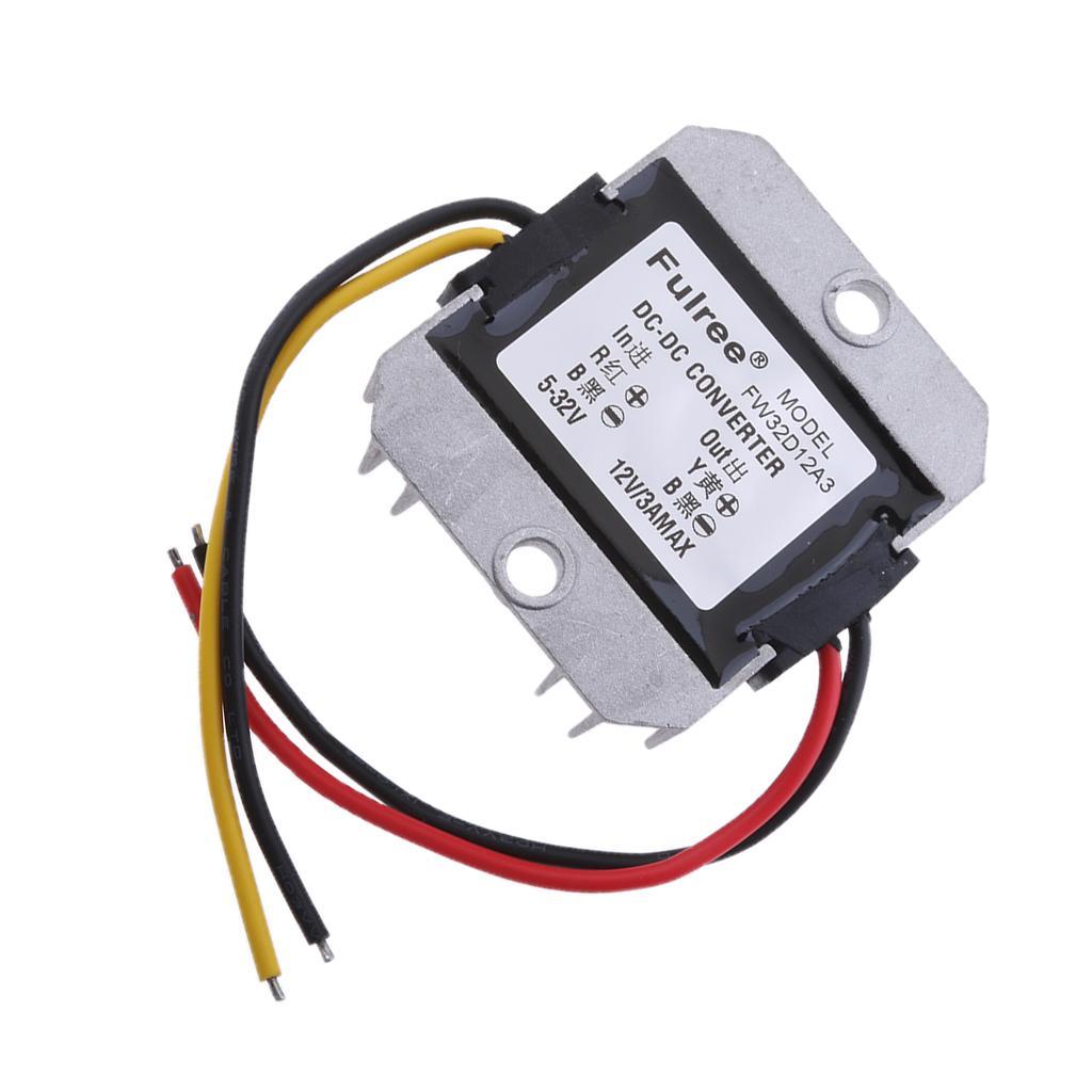 Waterproof DC/-32V to 12V 3A 36W Voltage Reducer Converter