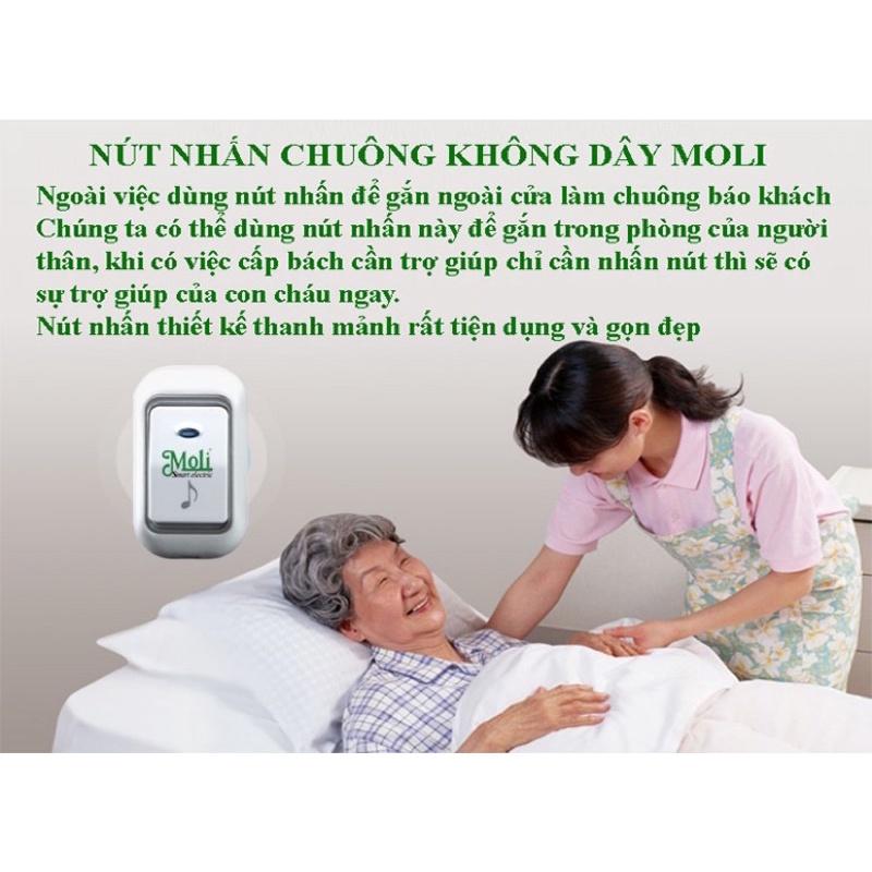 Bộ 1 chuông cửa không dây 2 nút bấm MOLI.