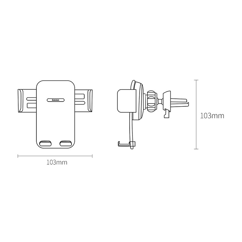 KẸP ĐIỆN THOẠI Ô TÔ BASEUS PRO CLAMP - HÀNG NHẬP KHẨU