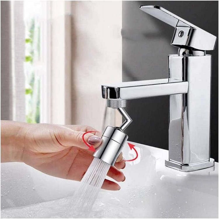 Đầu nối vòi nước thông minh xoay 720 độ - Vòi nước lắp chậu rửa bát chén lavabo với 2 chế độ nước chảy