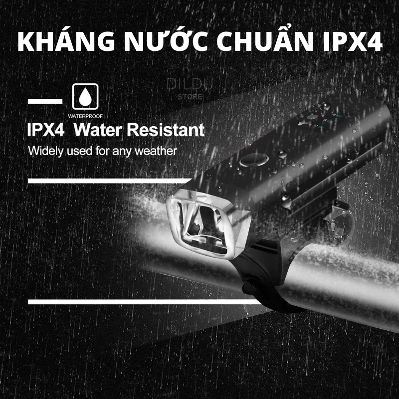 Đèn Còi Xe Đạp Siêu Sáng XPG HJ-047 - Đèn Cảm Biến Ánh Sáng Tự Động - Đèn Led Xe Đạp Thể Thao Pin 2000mAh - Sạc USB - Phiên bản có Còi, âm thành 120db - Hàng Chính Hãng Cao Cấp