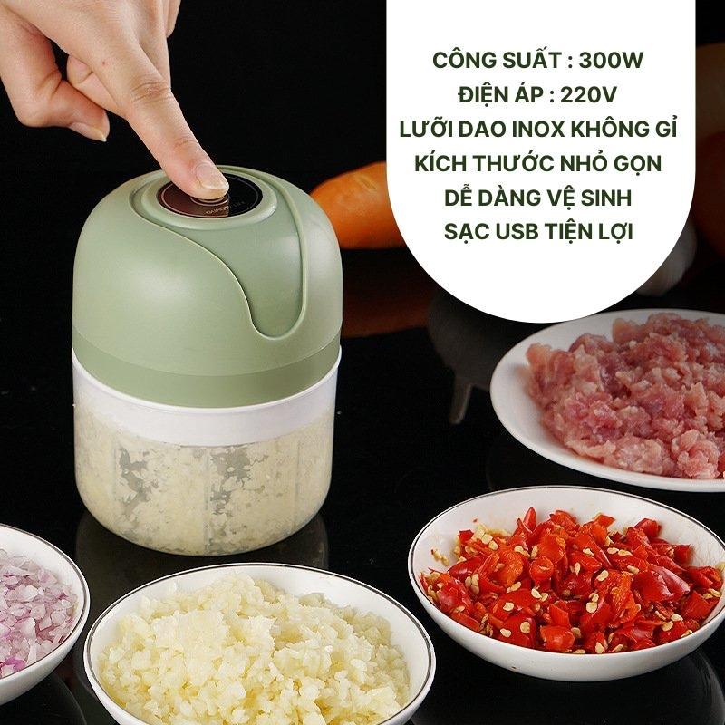 Máy Xay Tỏi Ớt Cầm Tay Mini Siêu Tiện Lợi