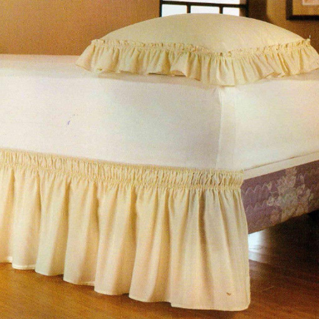 Classic Ruffle Microfiber Bed Skirt, 15 Inch Drop Yellow - Twin