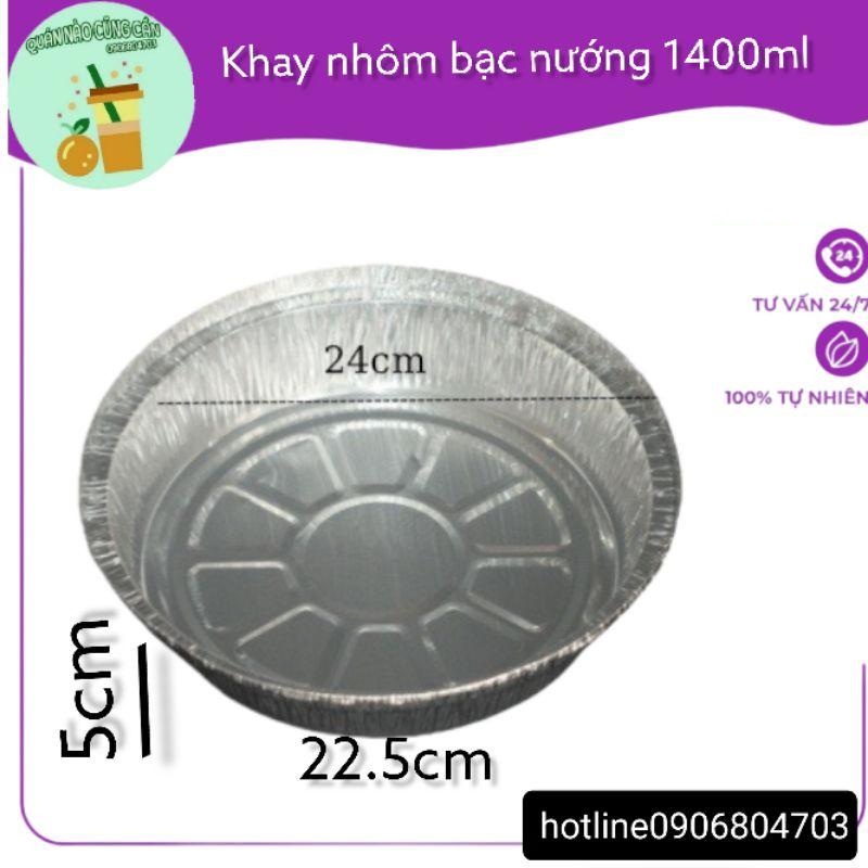 10 Khay nhôm hình tròn, khay bạc đụng thực phẩm đồ nướng