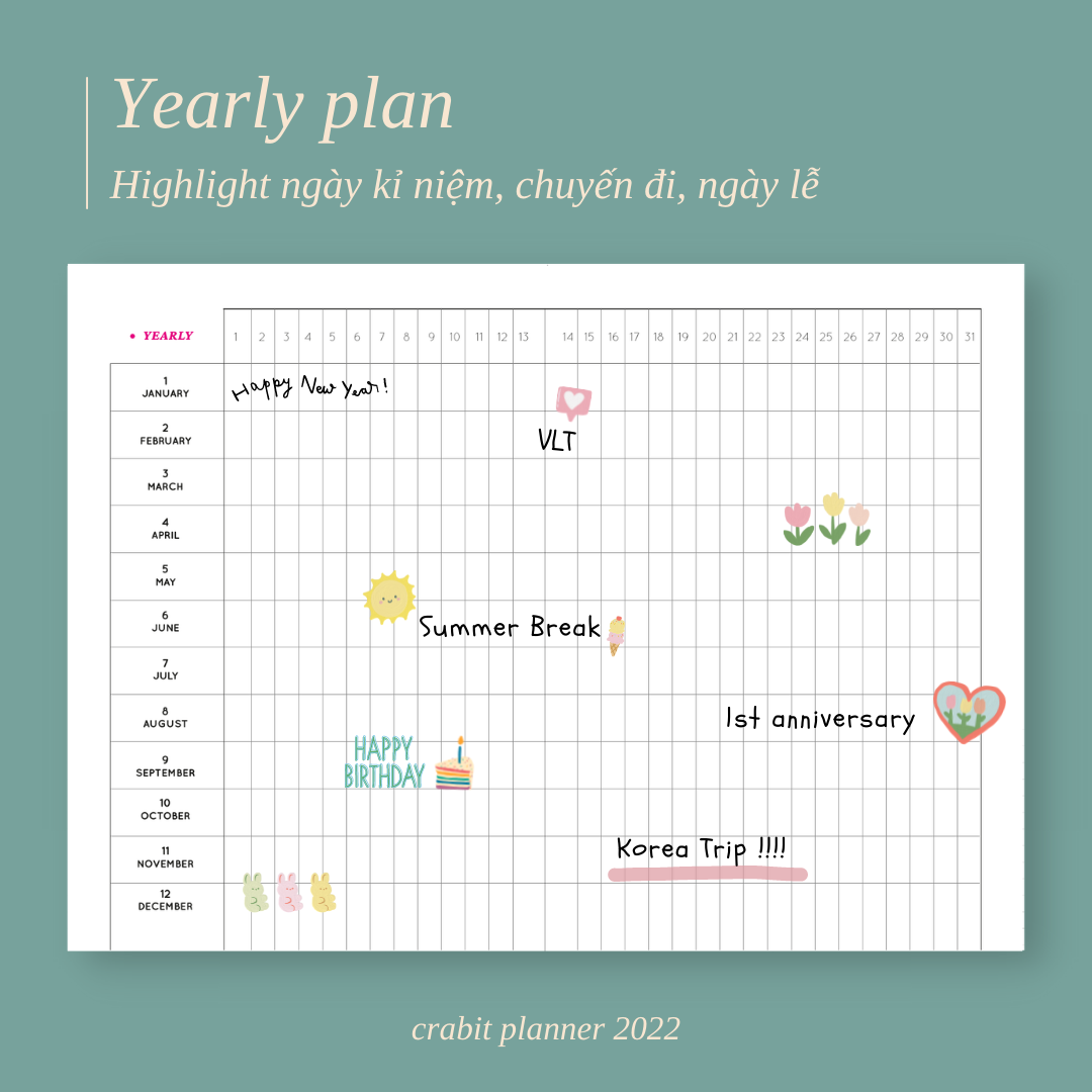 Sổ lịch Crabit Planner 2022 - Sổ tay A5