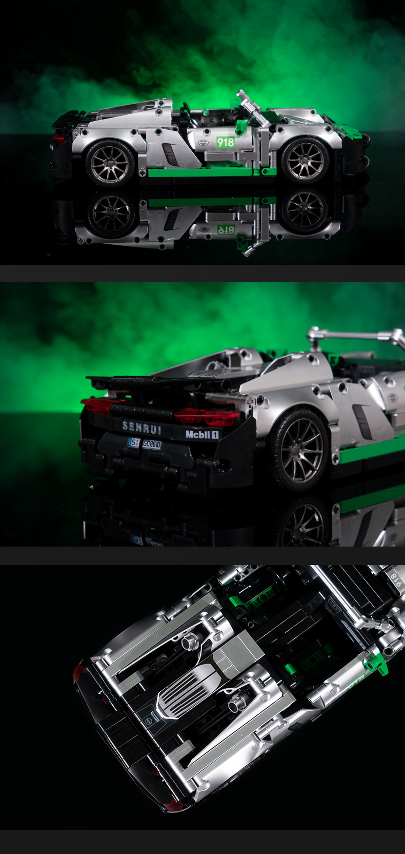 Đồ Chơi Lắp Ghép Technic Xe Đua Porche 918 Spyder Với 1016 Chi Tiết, Đồ Chơi Mô Hình Siêu Xe Porche 918, Đồ Chơi Điều Khiển Từ Xa Xe Porche 918 Spyder Tay Cầm RC - Chính Hãng BABYBOSS.