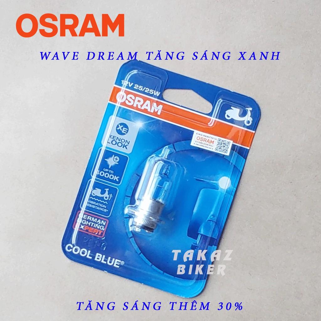 Bóng đèn HALOGEN OSRAM T19 - Tăng sáng trắng pha xanh dương Xenon 25W Xe Dream, Wave, Wave 100, Future 1