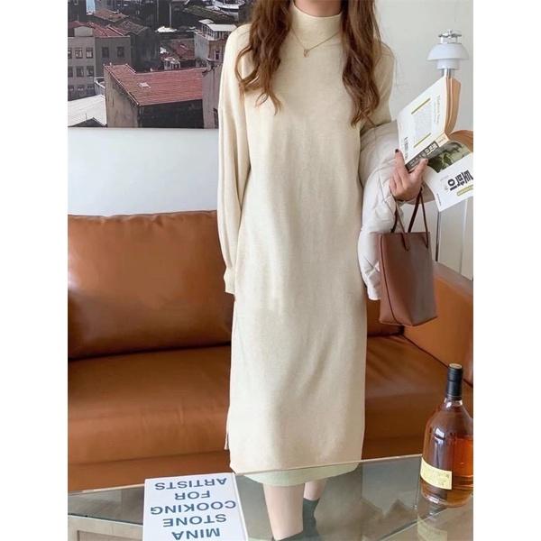 Váy len trơn tay bồng