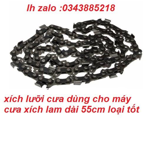 Xích dùng cho máy cưa xích chạy xăng lam dài 55cm, xích 38 mắt