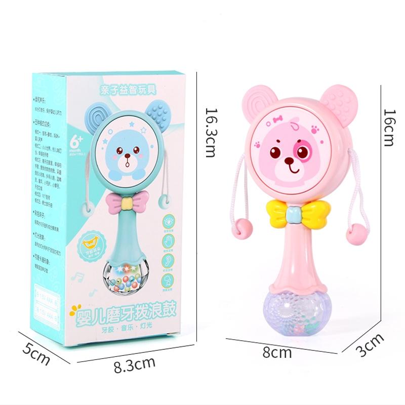 Đồ Chơi Trống Lắc Tay Có Phát Nhạc Và Đèn Nhấp Nháy Vui Nhộn Đáng Yêu Cho Bé Chơi Trung Thu