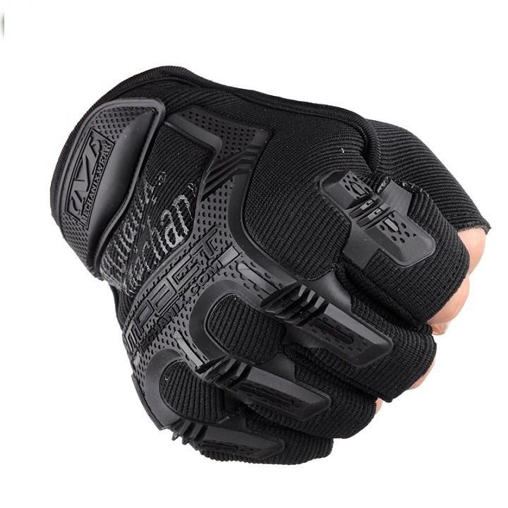  Găng tay nam ,bao tay nam cụt ngón lái xe du lịch phượt Mechanix Mpact