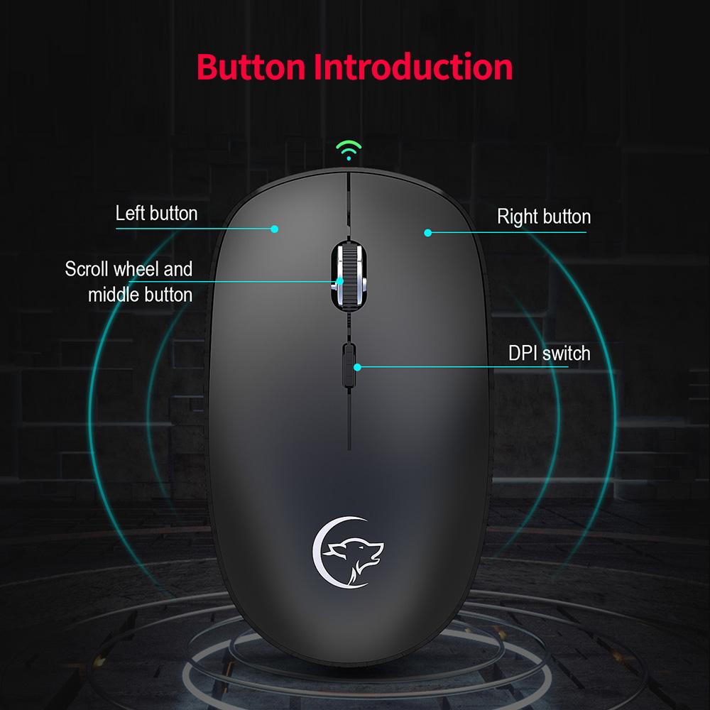 Chuột không dây YWYT G834 2.4G chơi game/văn phòng tiện dụng với 3 đầu thu USB DPI có thể điều chỉnh cho máy tính xách tay