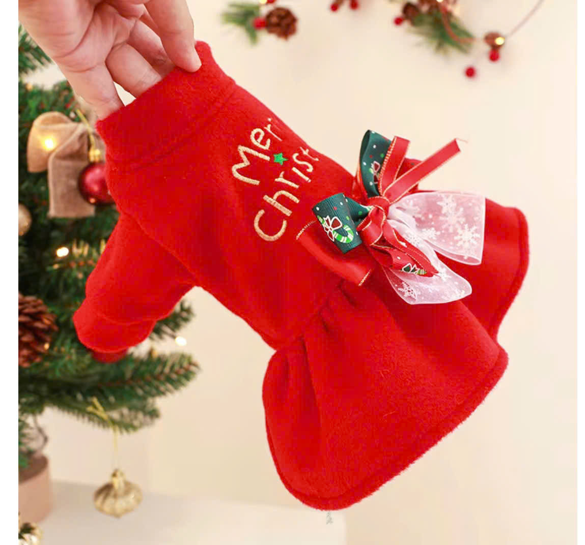 ĐẦM NOEL SANG TRỌNG 10 TỪ 0.2-8KG DÀNH CHO THÚ CƯNG CHÓ MÈO