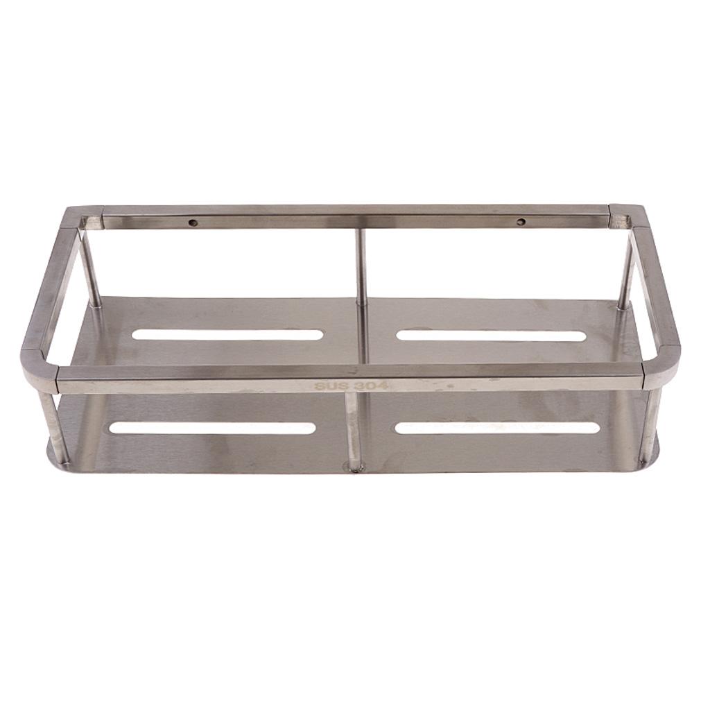 Wall Mounted Bathroom Shower Towel Soap Holder Storage Shelf Caddy #1 S