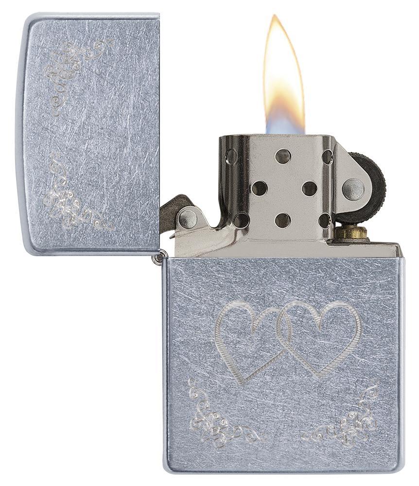 Bật Lửa Zippo Heart To Heart Street Chrome 24016