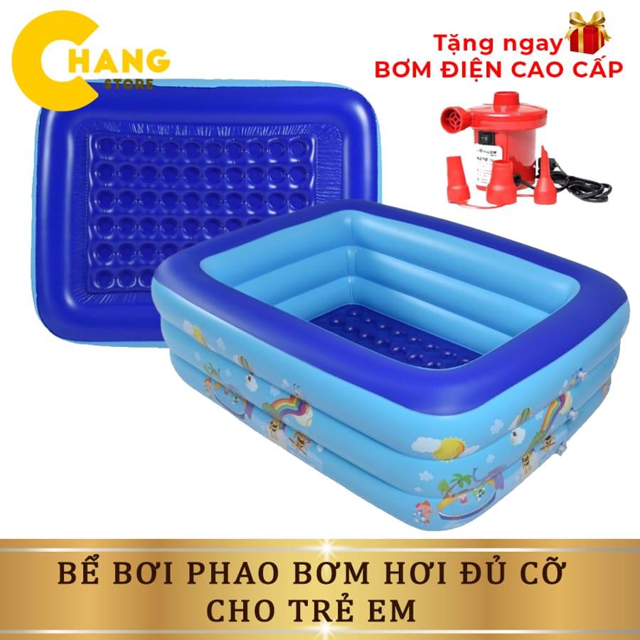 Bể Bơi Phao Hơi Cho Bé, Hồ Bơi Bơm Hơi Thành Cao Đủ Size Cho Trẻ Em Có Kèm Bơm