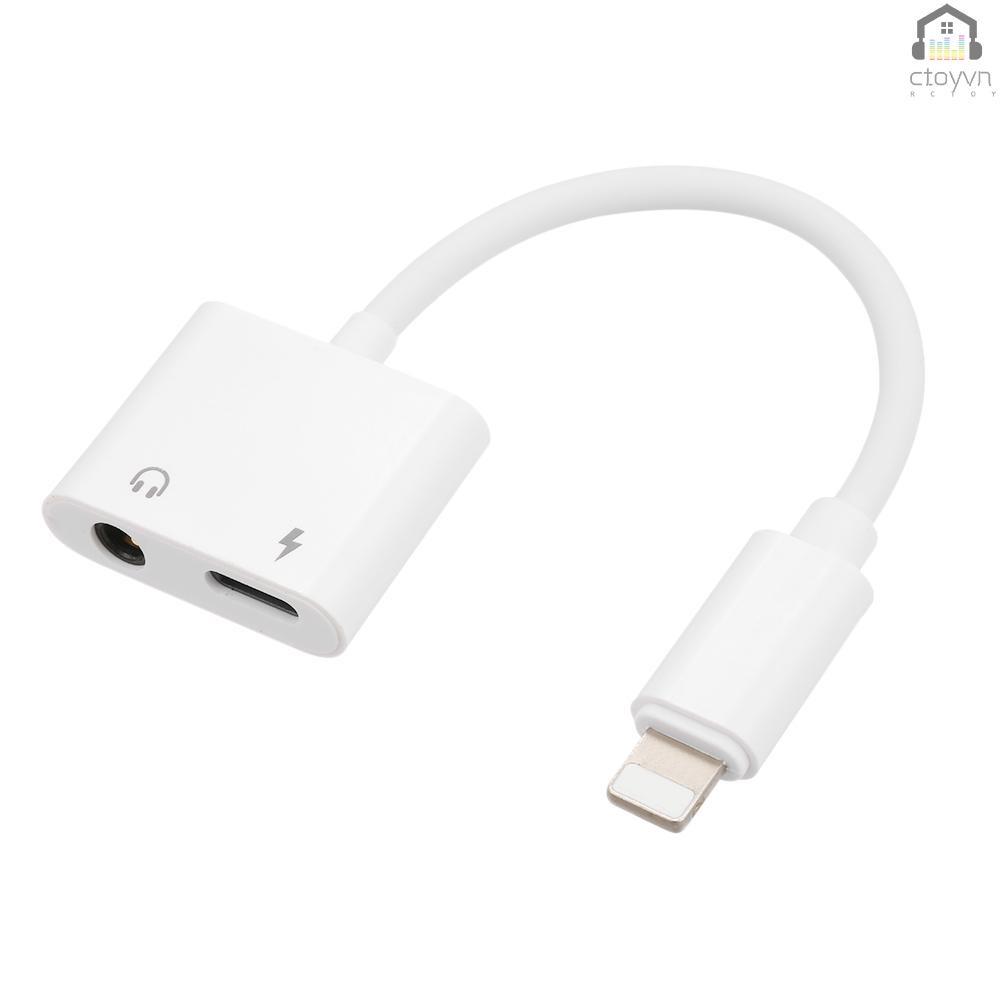 Đầu chuyển đổi âm thanh 3.5mm cho IPhone X 8 8Plus 7 7Plus 6 6S Plus 1 Male sang 2 Female