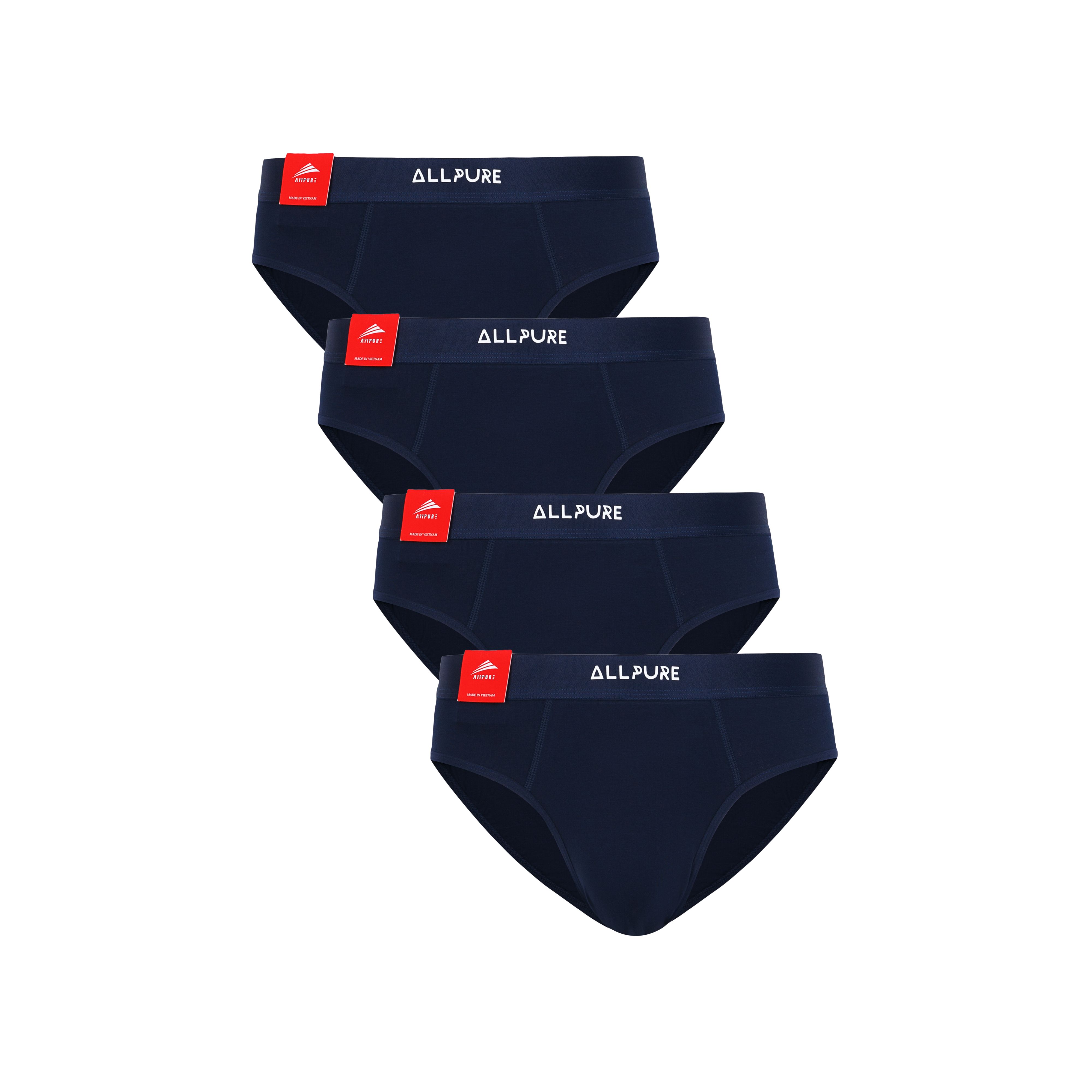 Combo 4 quần lót nam đơn sắc ALLPUR Brief Bamboo Cooling mặc siêu mát